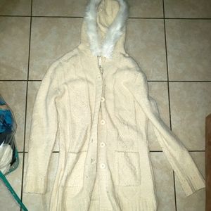 Womens long cardigan Bleu ice size Large